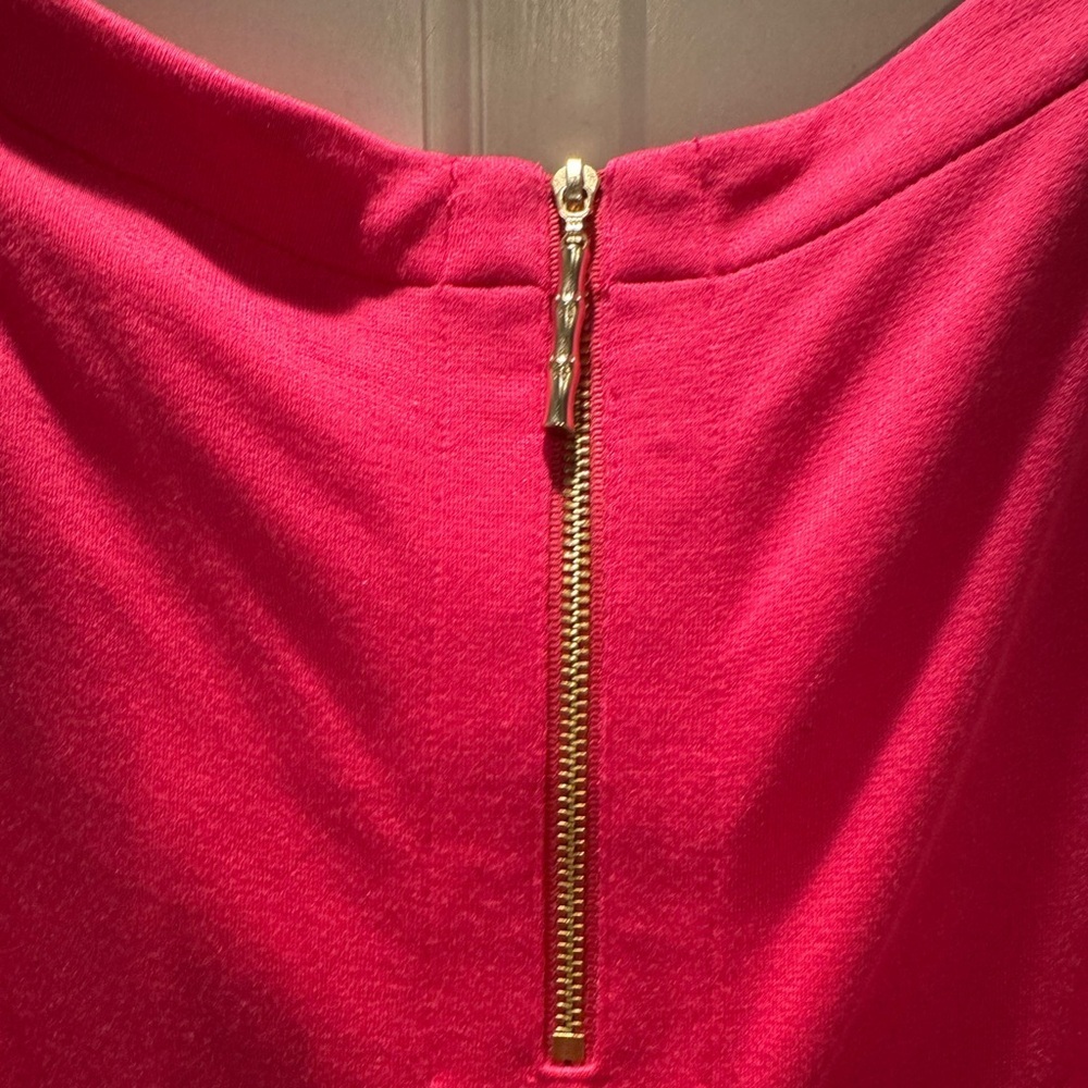 Tommy Bahama Darcy Flounce Dress Glowy Azalea/Vibrant Pink Midi day dress nap - Picture 7 of 12